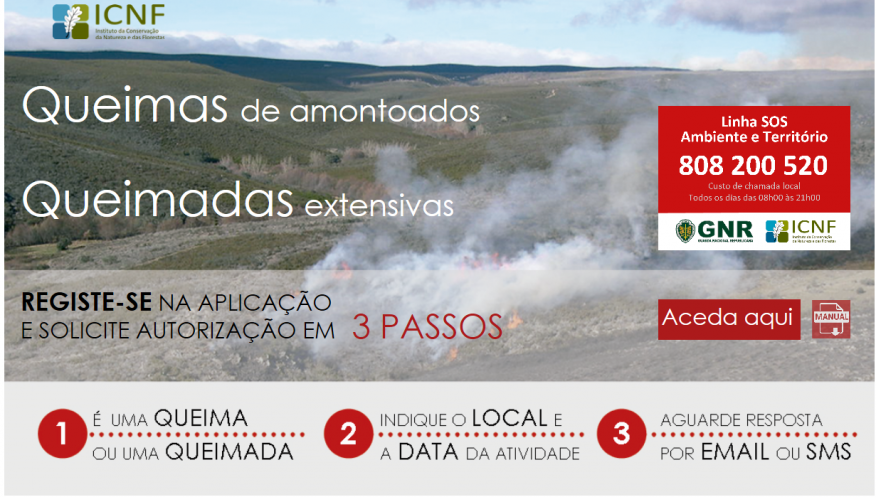 Registo obrigatório de queimas de amontoados e queimadas extensivas