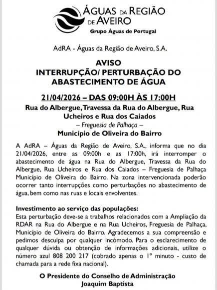 Corte de &Aacute;gua - Rua do Albergue, Travessa da Rua do Albergue, Rua Ucheiros e Rua dos Caiados