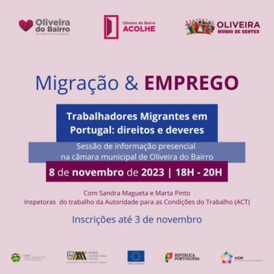Sessão de informação sobre trabalhadores migrantes: deveres e direitos - 8 novembro