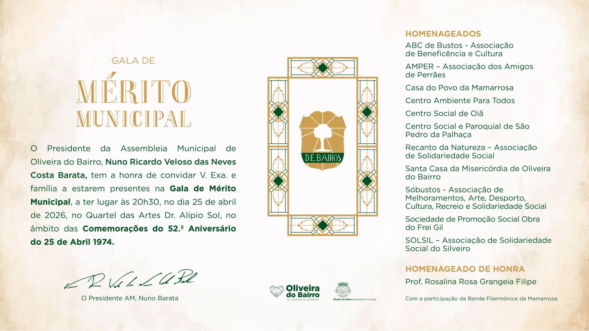 Gala de M&eacute;rito Municipal